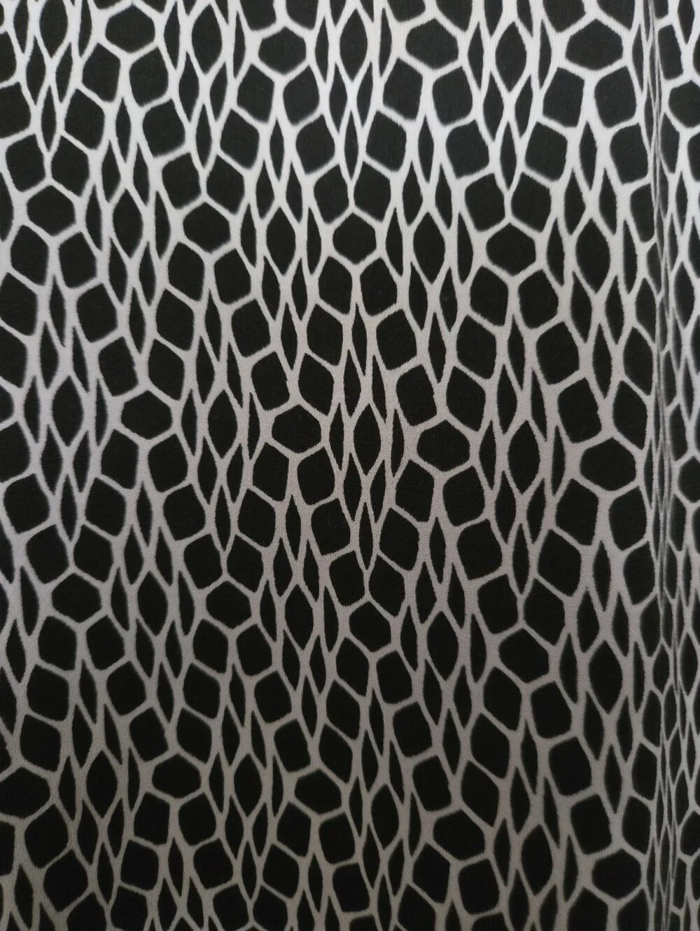 Black & White Geometric Midi Skirt